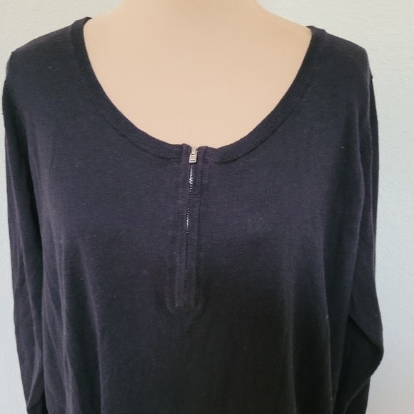 Torrid Black 1/4 zip Sweater - Picture 3 of 5